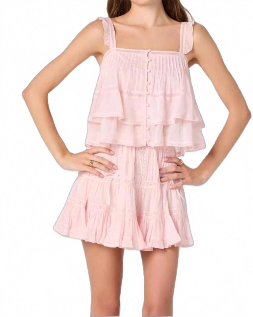 NEW ASTR delia ruffle top in pink